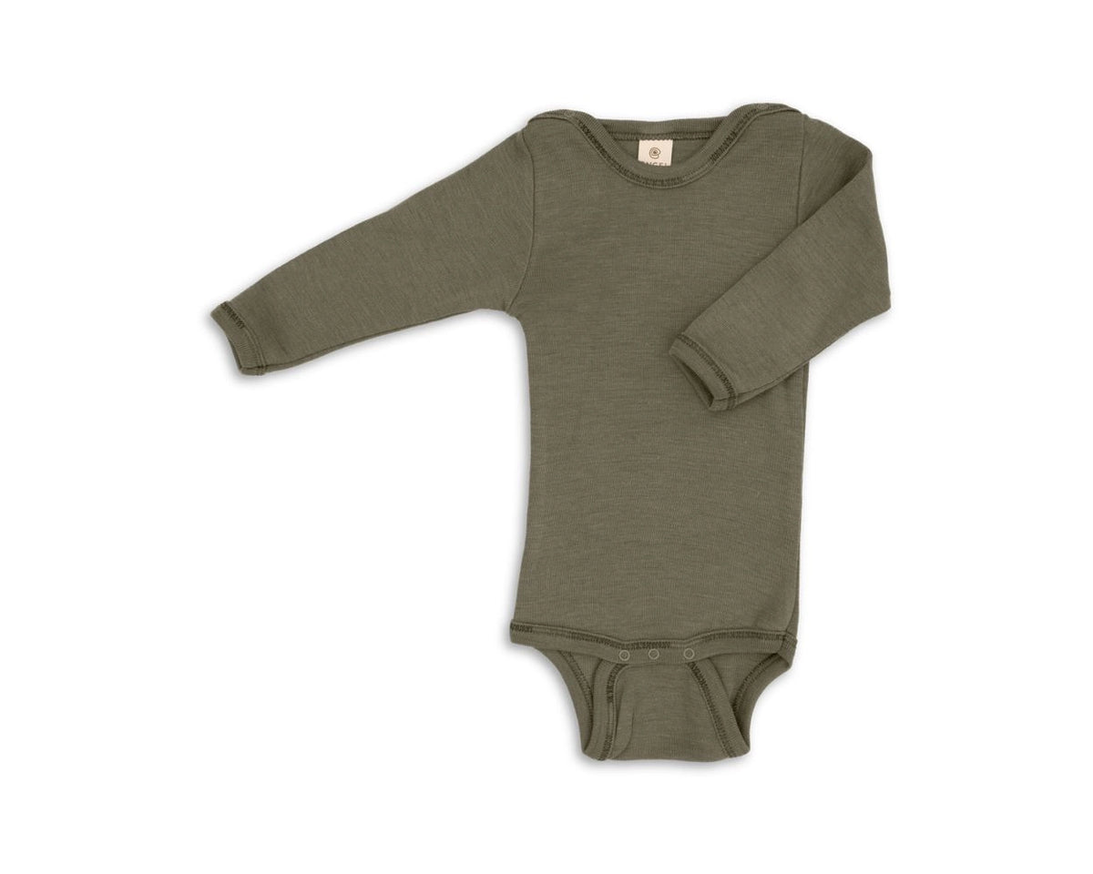 Long-sleeved bodysuit - 100% wool-silk - Engel Natur