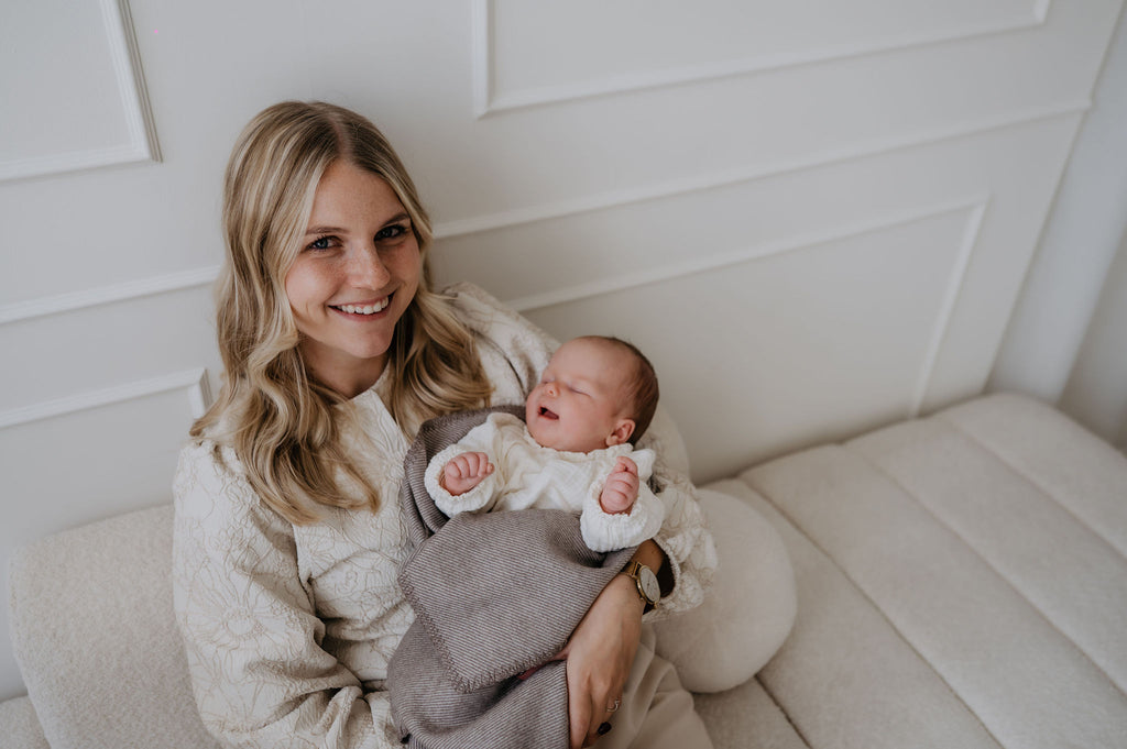 Beige - Merino wollen wieg- en omslagdeken 70x90 cm