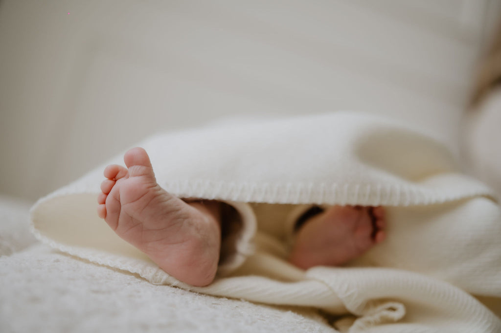 Wit - Merino wollen wieg- en omslagdeken 70x90 cm