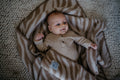 Wiegdeken wol - zebra beige