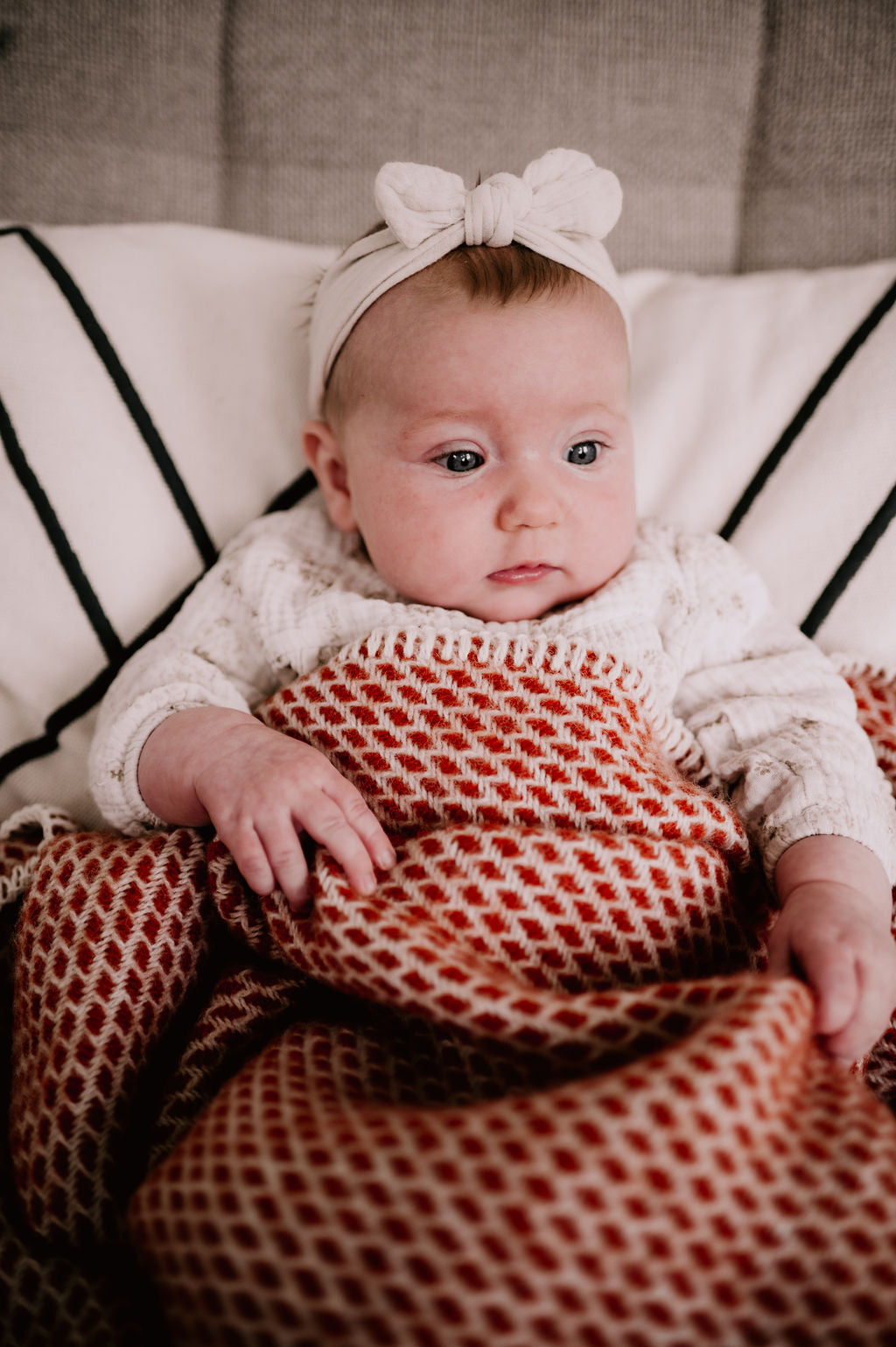 Wiegdeken wol - Terracotta